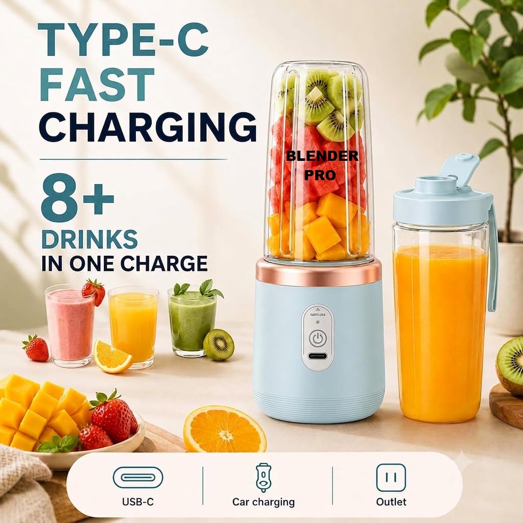 Portable USB Rechargeable Smoothie Blender